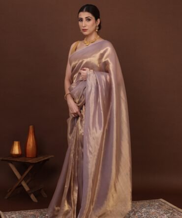 Dusty Rose Brown Saree