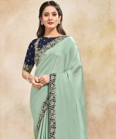 Soft Sage Green Saree