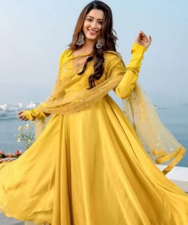 Golden Yellow Anarkali