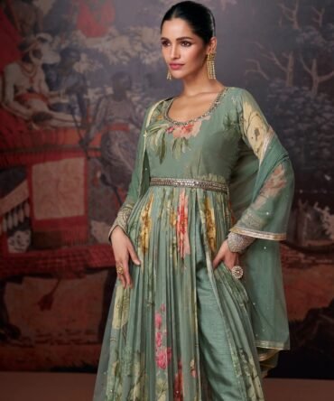 Deep Moss Green Festive & Ethnic Dresse
