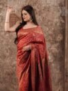 Brick Red Saree