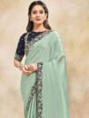 Soft Sage Green Saree